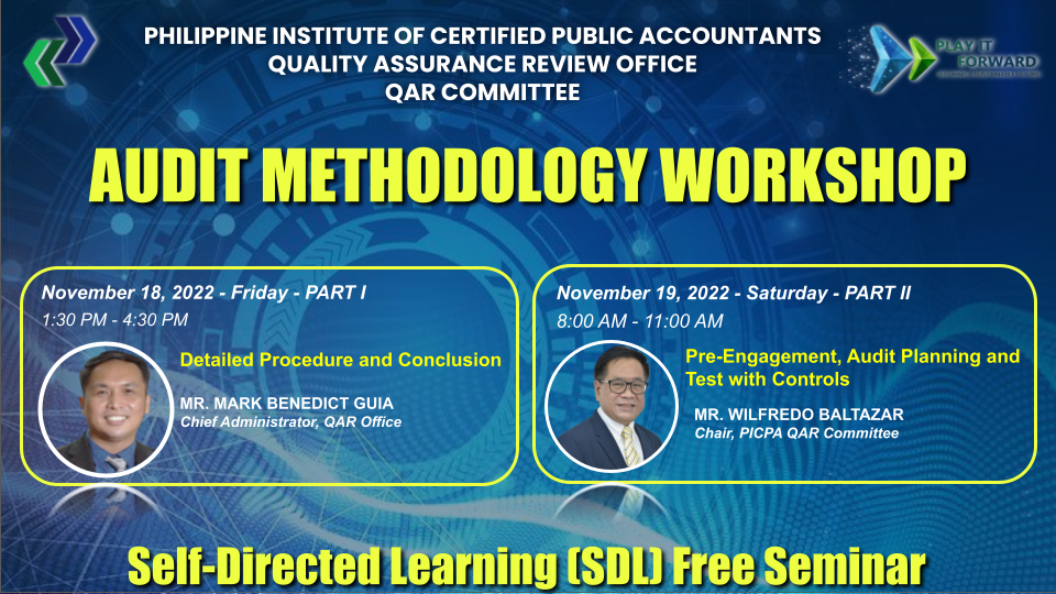 Audit Methodology Workshop – QUALITY ASSURANCE REVIEW (QAR) OFFICE